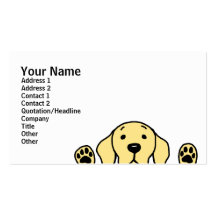 Yellow Labrador watching you Business Card Template