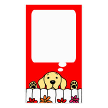 Yellow Labrador watching you message card Business Cards