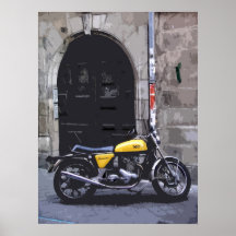 YELLOW MOTORCYCLE POSTERS