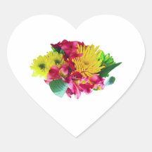 Yellow Mums and Pink Asiatic Lilies Stickers