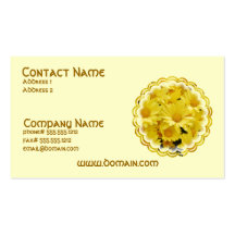 Yellow Mums Business Card