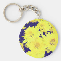 YELLOW MUMS KEY CHAINS