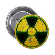 Yellow Nuke Pinback Buttons