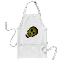 YELLOW NUTTY SKULL APRONS