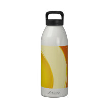 Yellow, Orange and White Reusable Water Bottle
