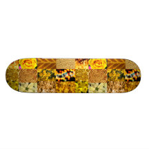 Yellow photography collage skateboard