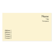 Yellow Plain - Business Business Cards