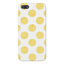 Yellow Polka Dot iPhone 5 Cover