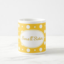 Yellow polka dot pattern spotty mug