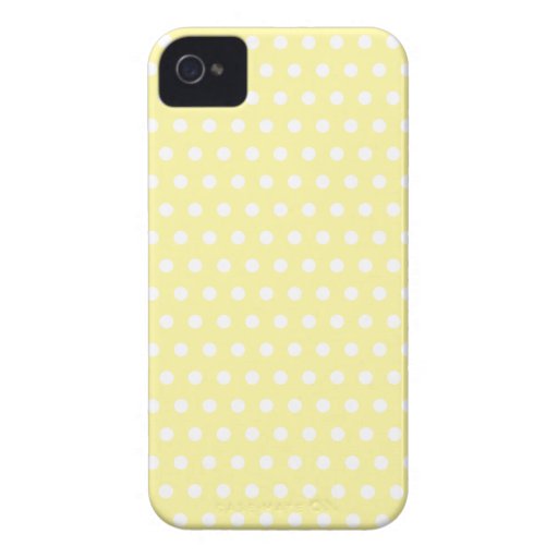 Yellow polka dots pattern. Spotty. iPhone 4 Case-Mate Cases