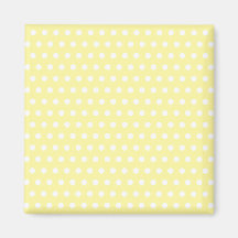 Yellow polka dots pattern. Spotty. Magnet