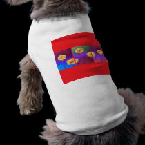 Yellow Poppy Flower Painting - Multi pet clothing