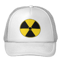 Yellow Radiation Symbol Cap Mesh Hats
