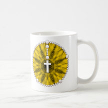 Yellow Rosary Dream Catcher Mugs