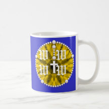 Yellow Rosary Dream Catcher Mugs