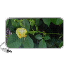 Yellow Rose Bud Doodle Portable Speaker