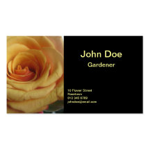 Yellow rose business cards