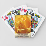 Yellow Rose photograph against dark background Deck Of Cards