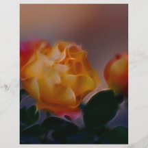 Yellow rose with pink and meaning full colour flyer