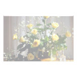 Yellow roses stationery paper