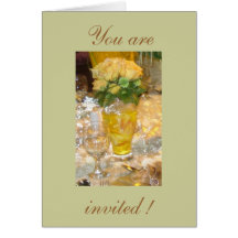 Yellow roses  - You are, invited ! Cards