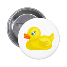 Yellow Rubber Duck Pinback Button