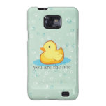 Yellow rubber duck with bubble Samsung Galaxy Case