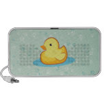 Yellow rubber duck with bubble speaker speakers