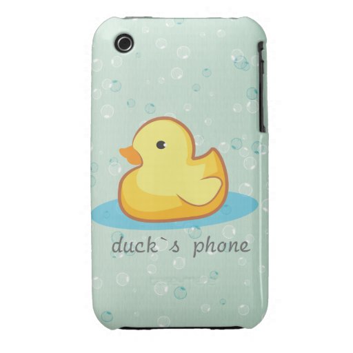 Yellow rubber duck with bubbles iPhone 3G/3GS Case iPhone 3 Covers