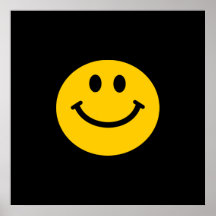 Yellow Smiley Face Print