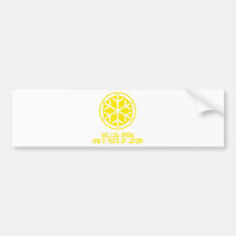 yellow snow bumper sticker