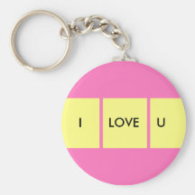 Yellow Squares Key Chains