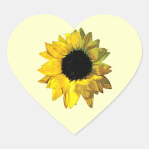 Yellow Sunflower Closeup Stickers