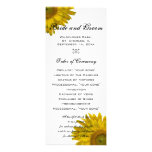 Yellow Sunflower Wedding Program Custom Announcements
