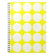 Yellow w/ Large White Polka Dots Note Books