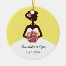 Yellow Wedding Gown Bridesmaid Ornament