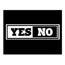 Yes and No Postcards