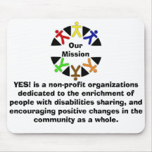 yes logo, YES! is a non-profit organisations de... Mouse Pads