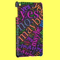 Yes, Maybe, No Text Collage ipad mini cases