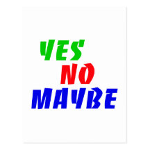 yes no maybe postkarte