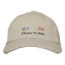 YES, we, Did, Obama 44 2008 Embroidered Baseball Caps