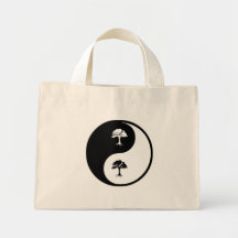 Yin Yang Botany Canvas Bags