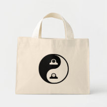 Yin Yang Clock Canvas Bag