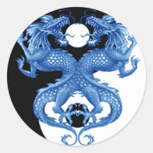 Yin Yang Dragon 2 Sticker
