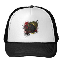 yin yang dragon trucker hat