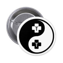 Yin Yang Phlebotomy Pinback Buttons