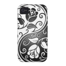 Yin Yang Roses, tight Case-Mate iPhone 4 Cover