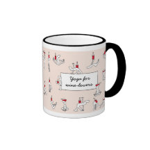 Yoga for Winelovers Pink Mug