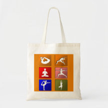 Yoga Icons Canvas Bags