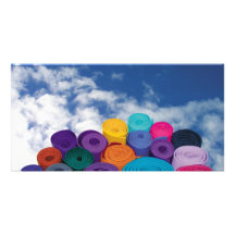 Yoga mats photo card template
